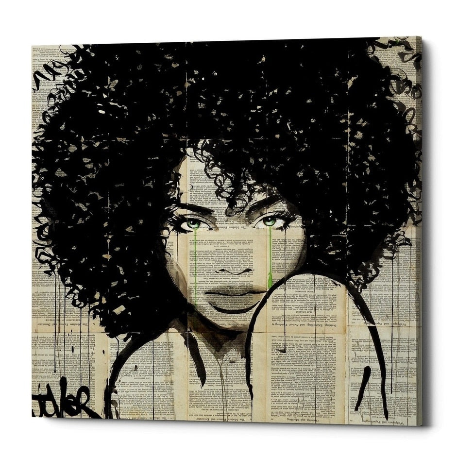 Epic Graffiti Angel By Loui Jover Giclee Canvas Wall Art 12 X12