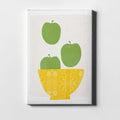 Epic Graffiti Bowl Of Green Apples By Linda Woods Giclee Canvas Wall Art
