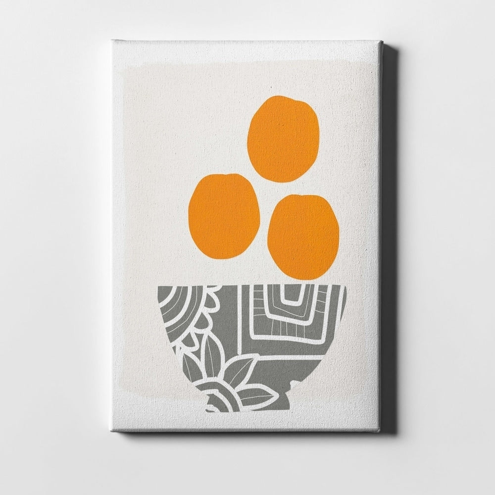 Epic Graffiti Bowl Of Oranges By Linda Woods Giclee Canvas Wall Art