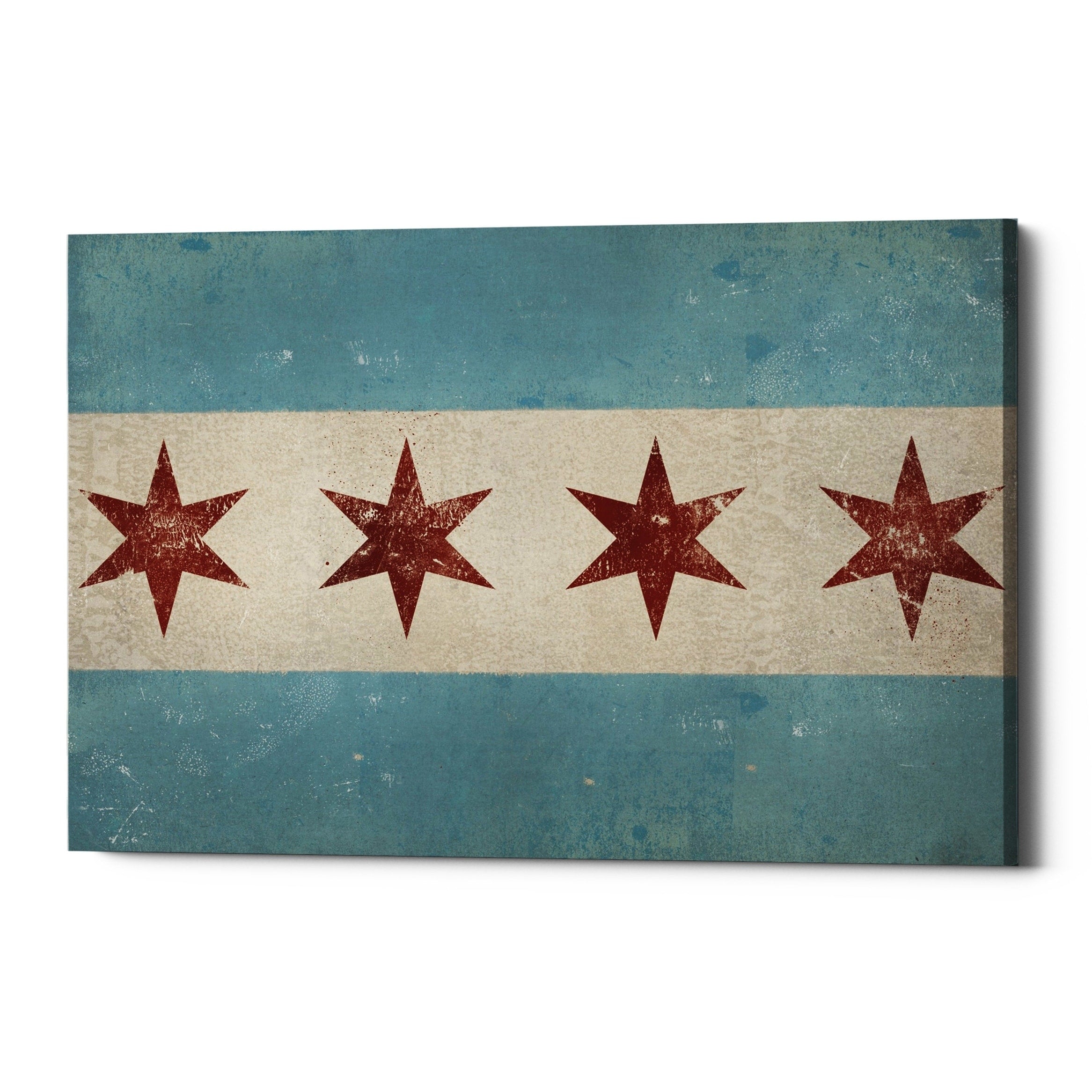 Epic Graffiti Chicago Flag By Ryan Fowler Giclee Canvas Wall Art 18 X12