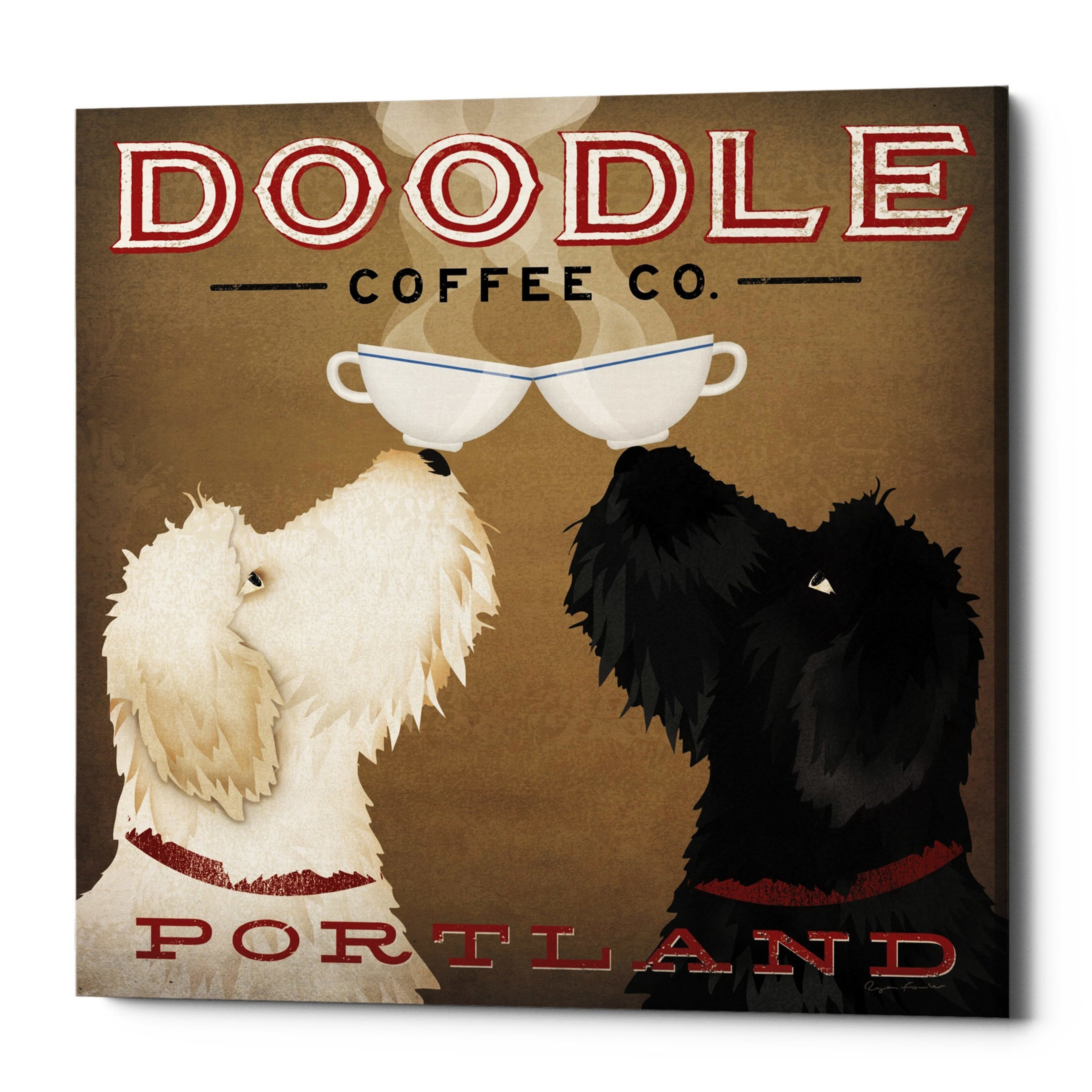 Epic Graffiti Doodle Coffee Double Iv Portland By Ryan Fowler Giclee Canvas Wall Art 12 X12