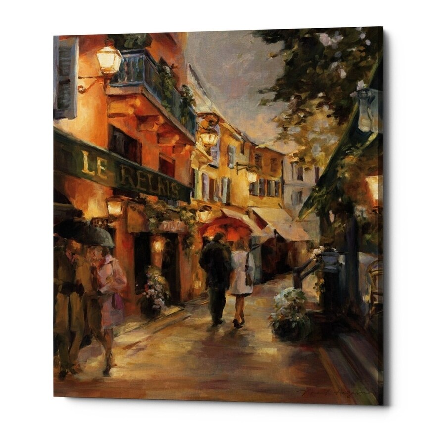 Epic Graffiti Evening In Paris By Marilyn Hageman Giclee Canvas Wall Art 16 X18