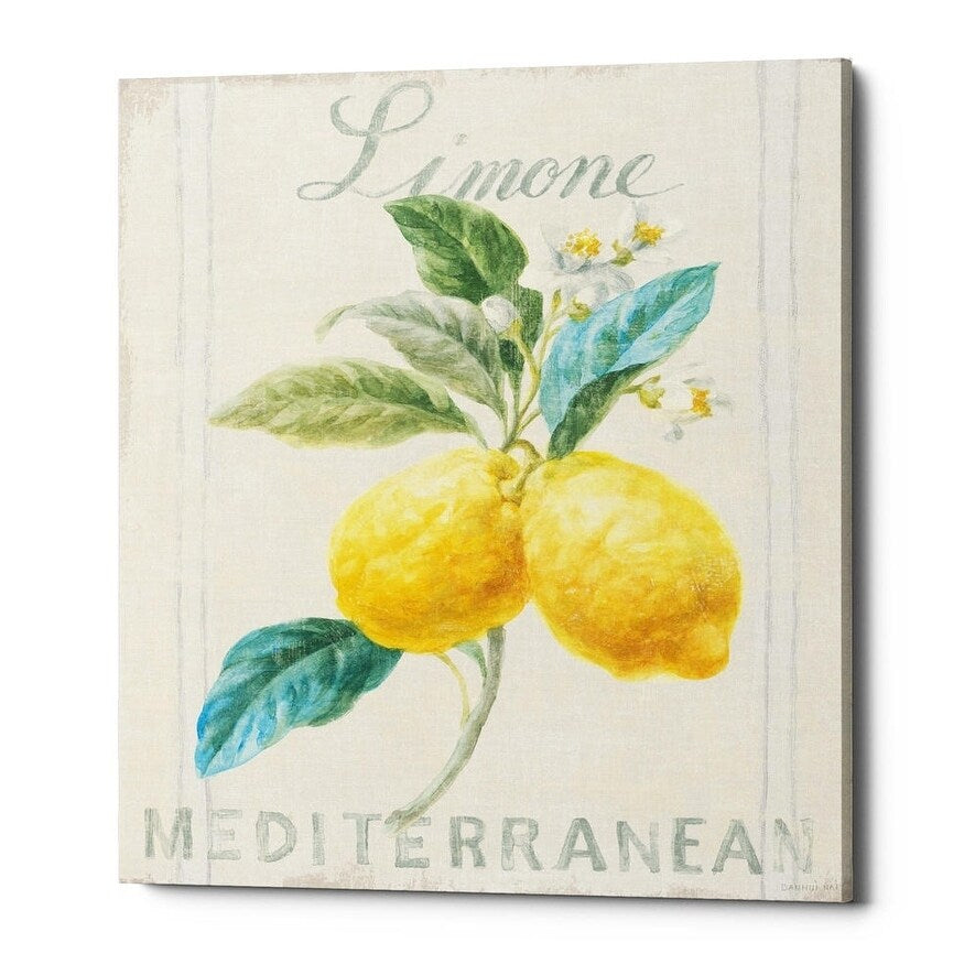 Epic Graffiti Floursack Lemon Iii By Danhui Nai Giclee Canvas Wall Art 12 X16