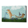 Epic Graffiti Golden Retriever Scooter By Fab Funky Giclee Canvas Wall Art 12 X16