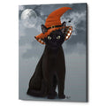 Epic Graffiti Halloween Black Cat In Witches Hat By Fab Funky Giclee Canvas Wall Art 12 X16