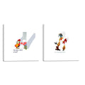 Epic Graffiti Chuck Wimmer Kitchen Chicken Series Giclee Canvas 12 Inch X 12 Inch Diptych Wall Art