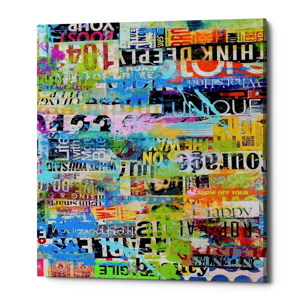 Epic Graffiti Metro Mix 33 Ii By Erin Ashley Giclee Canvas Wall Art 12 X16