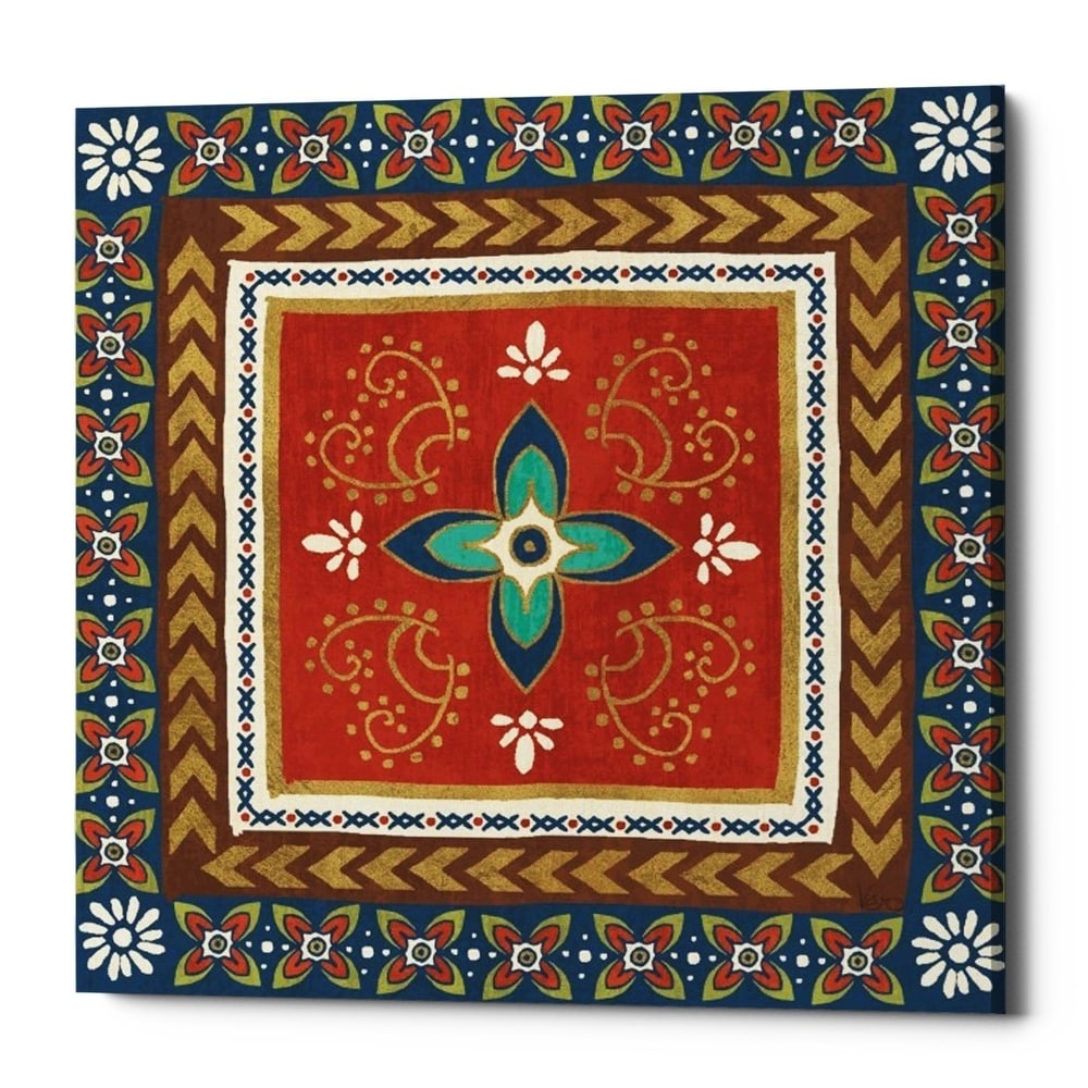 Epic Graffiti Mexican Fiesta Ii By Veronique Charron Giclee Canvas Wall Art 12 X12