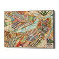 Epic Graffiti Modern Map Of Boston By Nikki Galapon Giclee Canvas Wall Art 16 X12