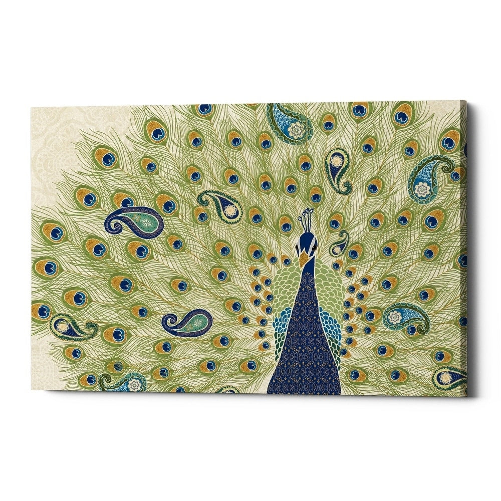 Porch Den Veronique Charron Peacock Paradise Ii Canvas Wall Art