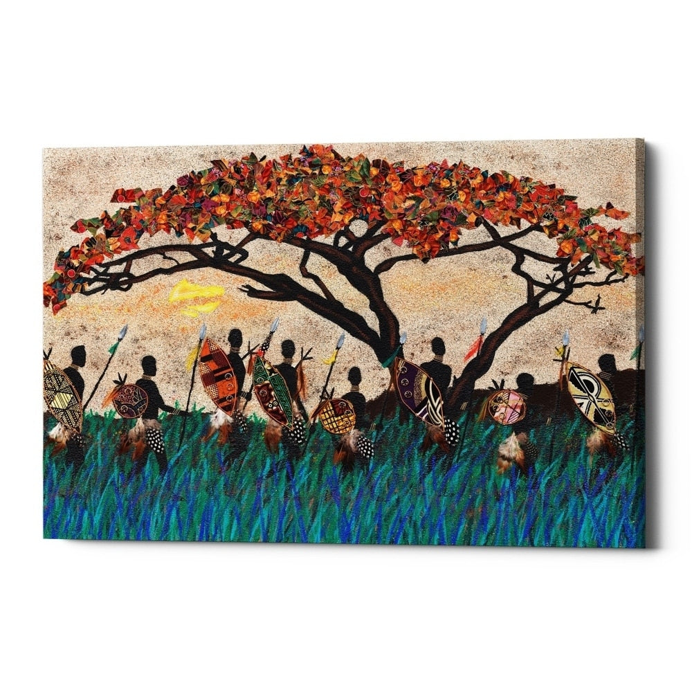 Epic Graffiti Planes Of Africa Iii By Alonzo Saunders Giclee Canvas Wall Art 18 X12
