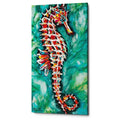 Epic Graffiti Radiant Seahorse I By Carolee Vitaletti Giclee Canvas Wall Art 12 X24