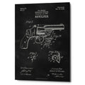 Epic Graffiti Revolver Blueprint Patent Chalkboard Giclee Canvas Wall Art 12 X 18