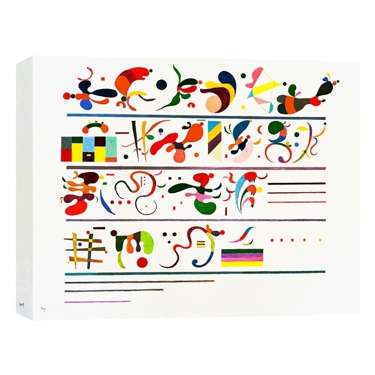 Epic Graffiti Succession By Wassily Kandinsky Giclee Canvas Wall Art White