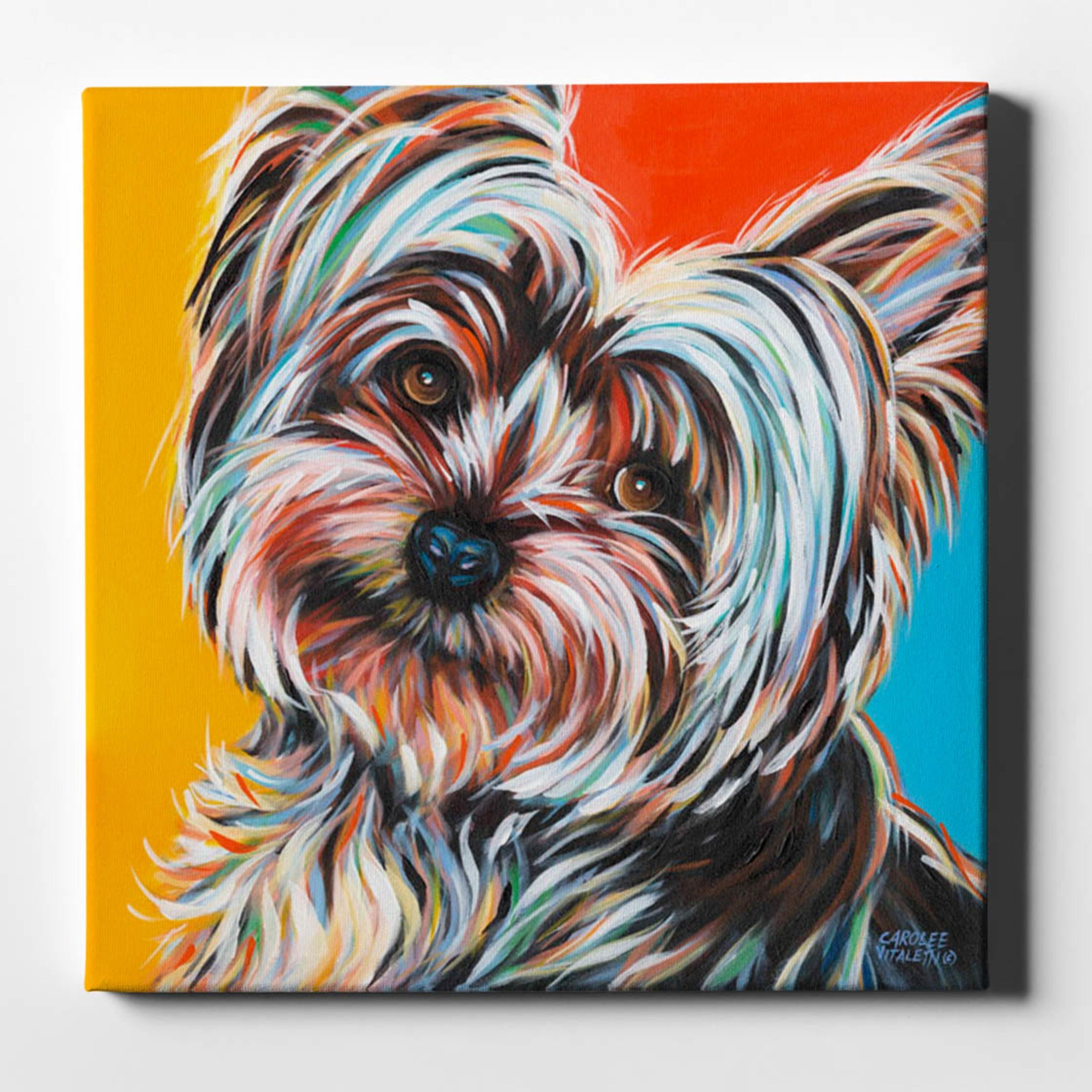 Epic Graffiti Sweet Yorkie Ii By Carolee Vitaletti Giclee Canvas Wall Art 12 X12