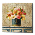 Epic Graffiti Tulips In Teal And Gold Hatbox By Danhui Nai Giclee Canvas Wall Art 26 X26 26 X 26