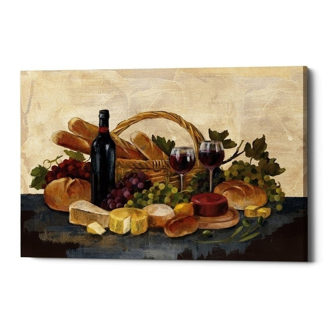 Epic Graffiti Tuscan Evening Wine By Silvia Vassileva Giclee Canvas Wall Art 18 X26
