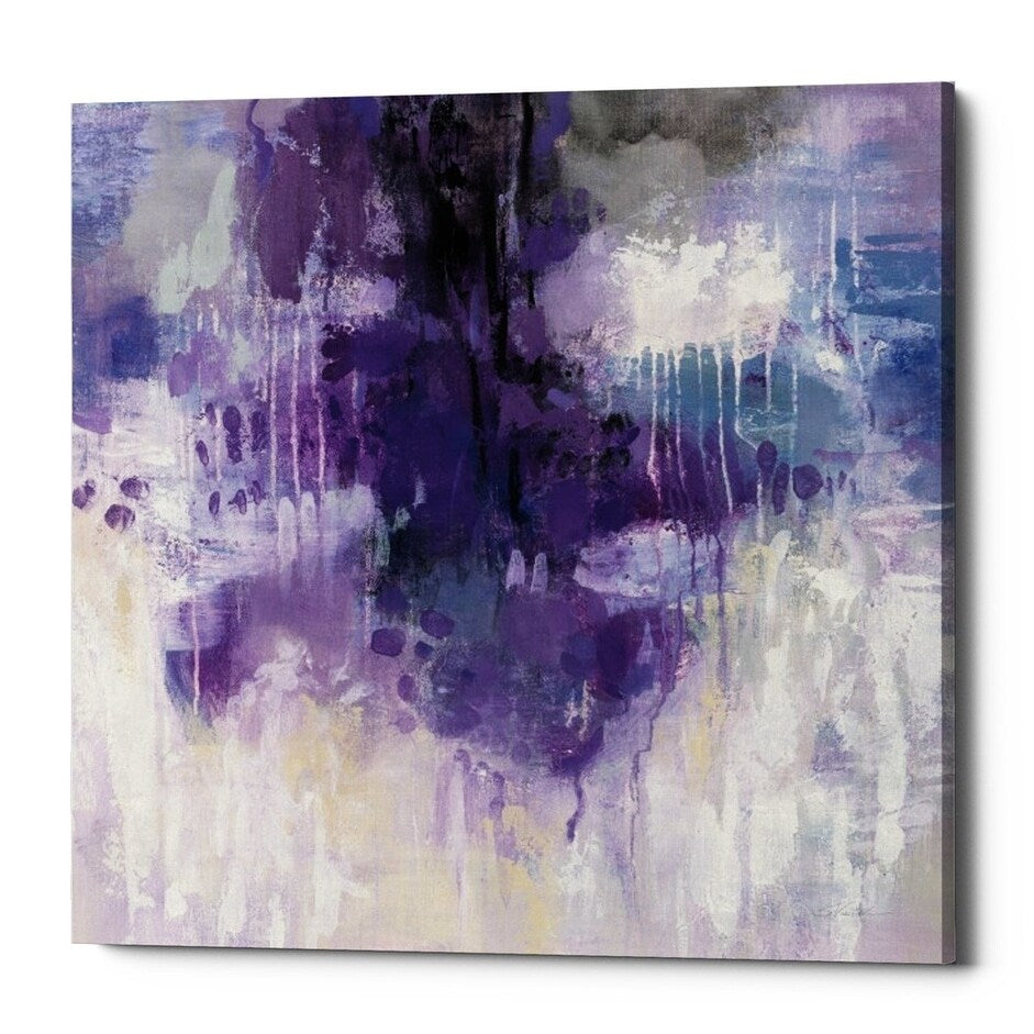 Epic Graffiti Violet Rain By Silvia Vassileva Giclee Canvas Wall Art 12 X12