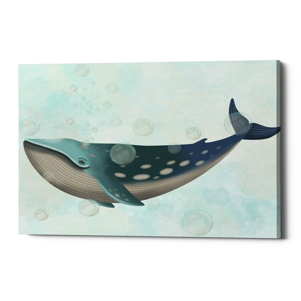Epic Graffiti Whale Bubbles 1 By Fab Funky Giclee Canvas Wall Art 16 X12