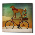 Epic Graffiti Yellow Lab On Bike Christmas By Ryan Fowler Giclee Canvas Wall Art 12 X12