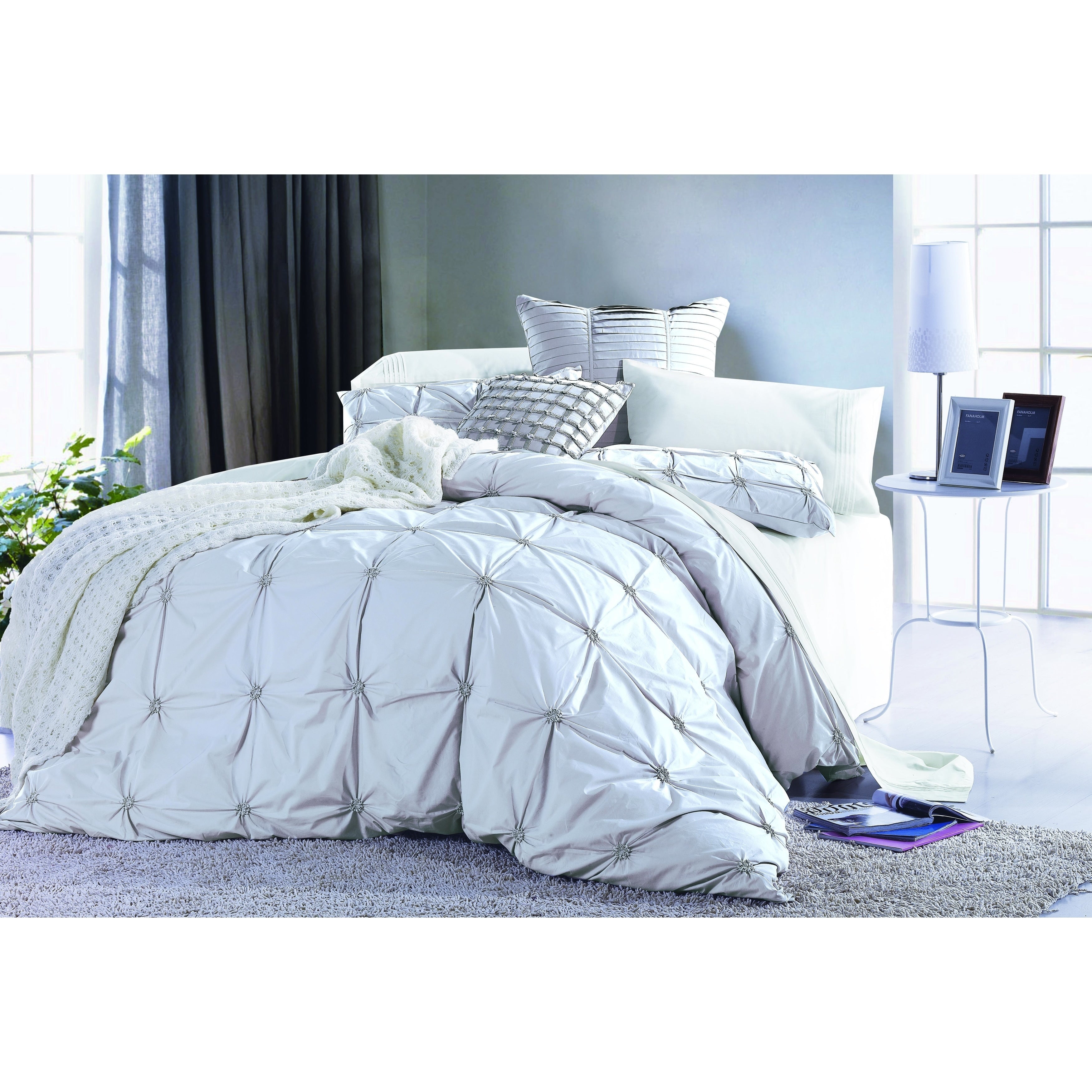 Broderie Ensemble Housse De Couette Collection Epoque Embroidery Duvet Set Grey