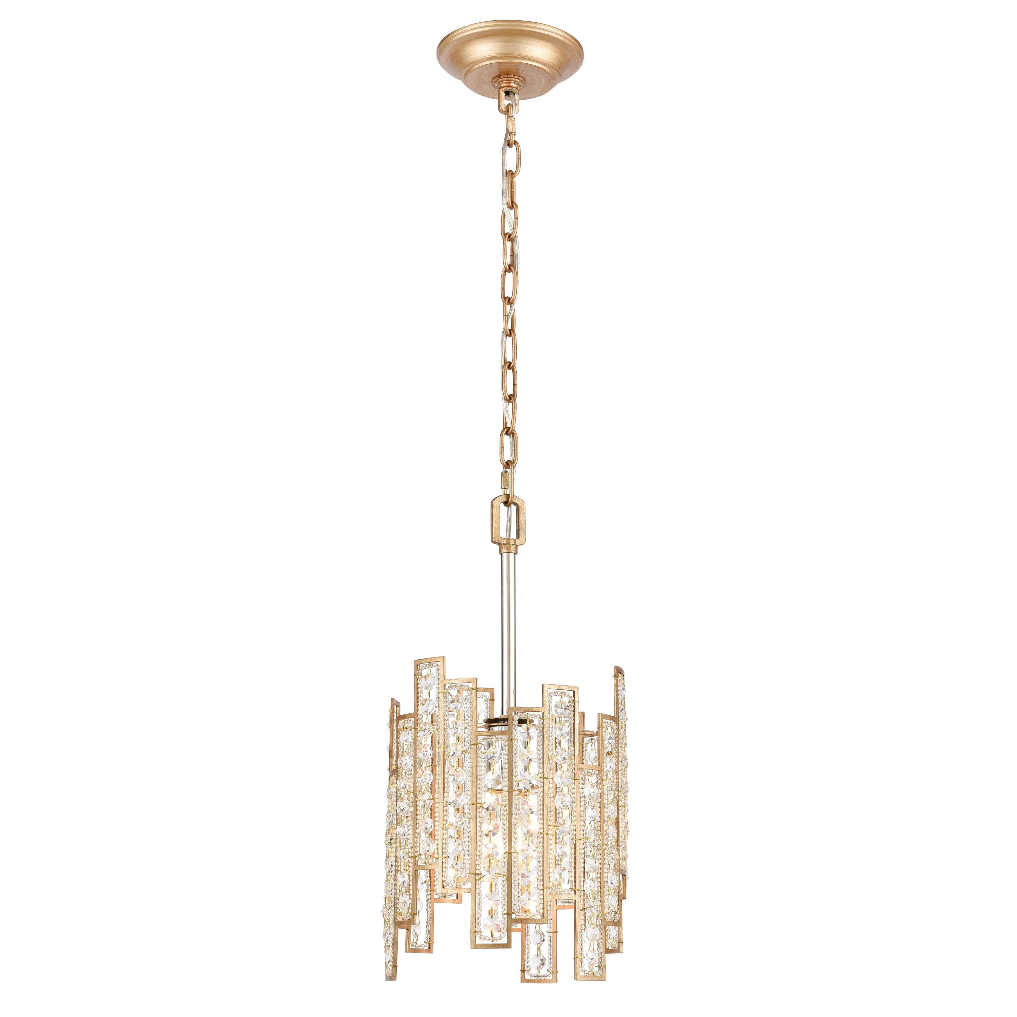 Equilibrium 8 Inch Wide 1 Light Mini Pendant In Matte Gold 8In W X 8In D X 11In H
