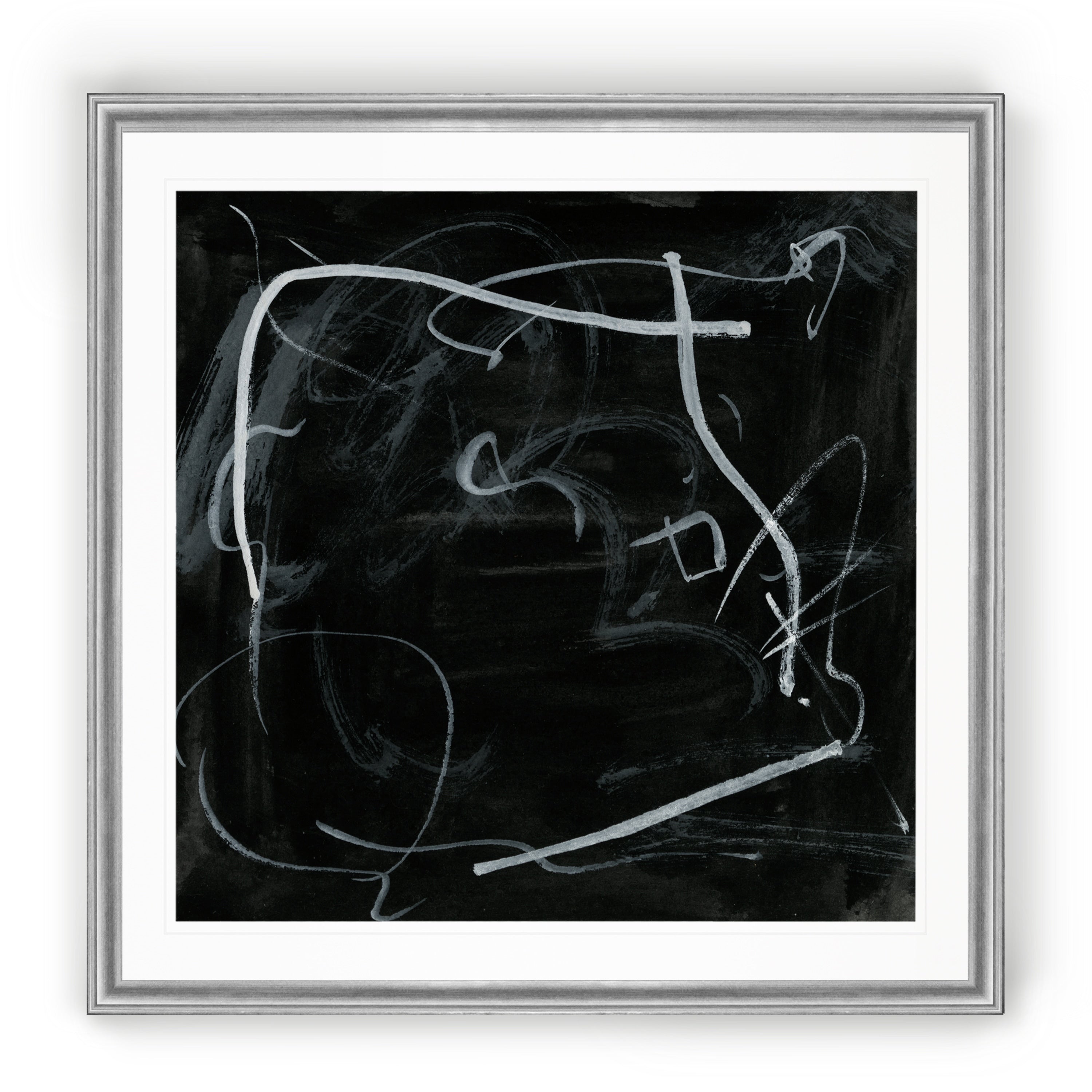 Erase I Black Framed Print