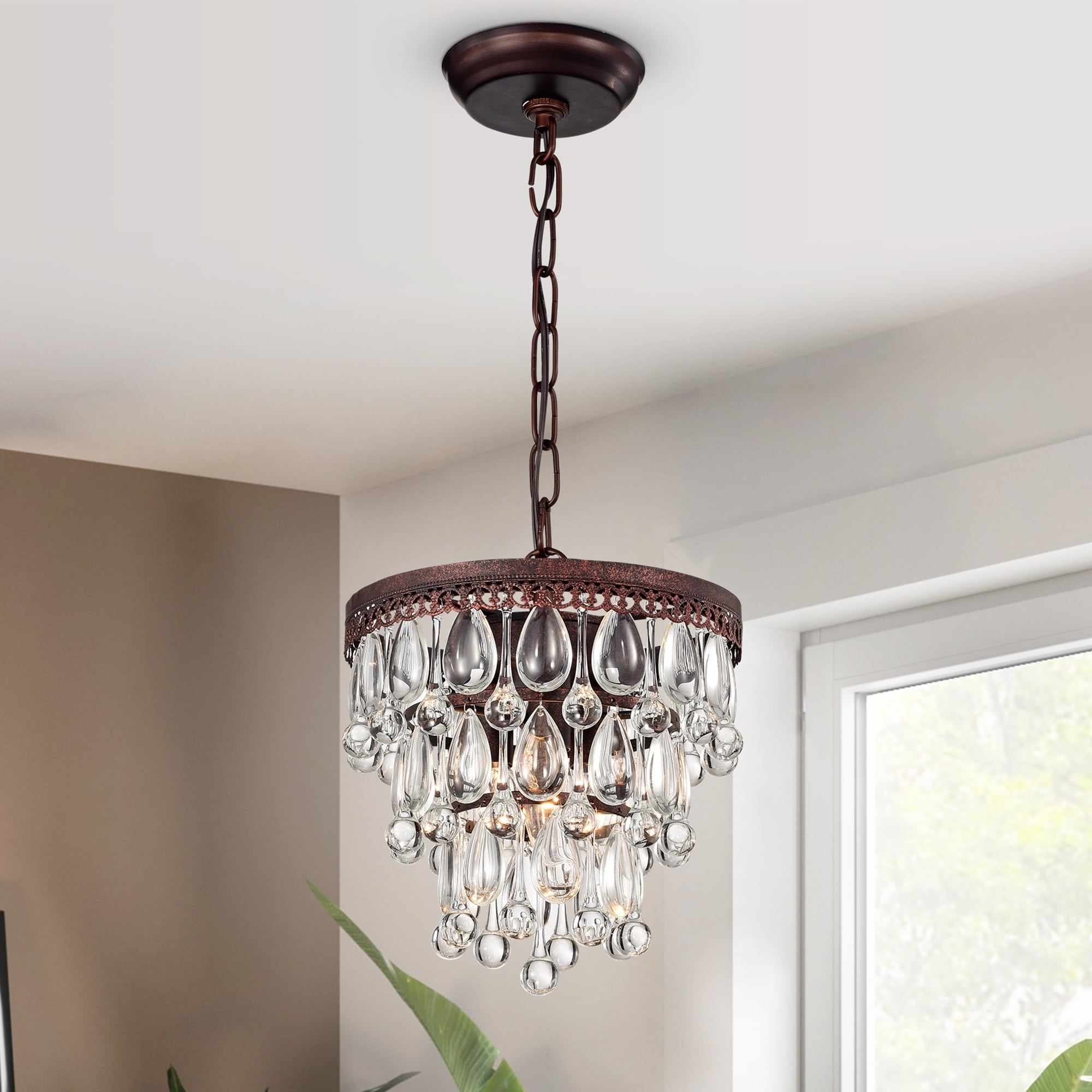 Eresu Antique Copper 3 Light Chadnelier