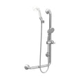 Pulse Showerspas Ergoslidebar Right In Brushed Stainless Steel