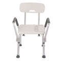 Ergonomic White Bath Seat With Back And Arms