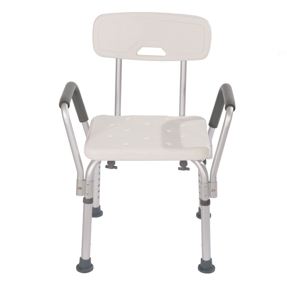 Ergonomic White Bath Seat With Back And Arms