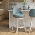 Erika Upholstered Swivel Bar Stool Counter Height Barstool With Fabric Seat