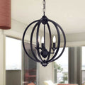 Warehouse Of Tiffany Erkin 3 Light Black Metal Globe
