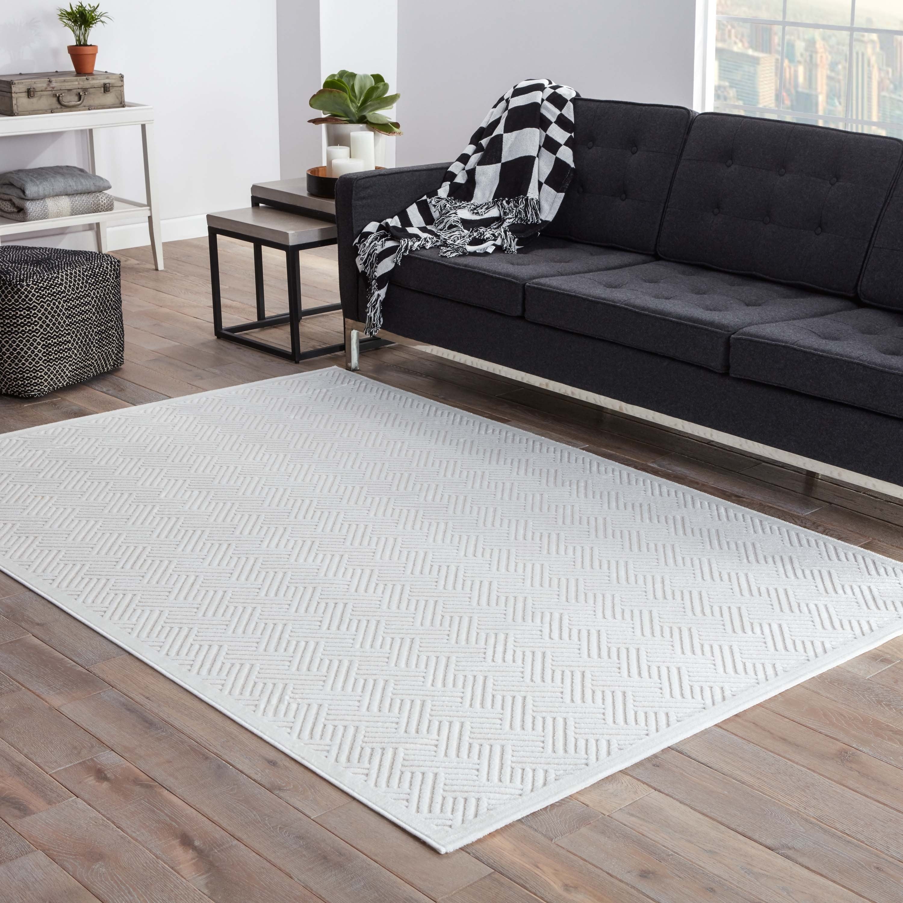 Erlend Geometric White Area Rug 9 X 12 810 X119