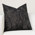 Ernest Hemingway Palm Shadow 16 Designer Throw Pillow Black