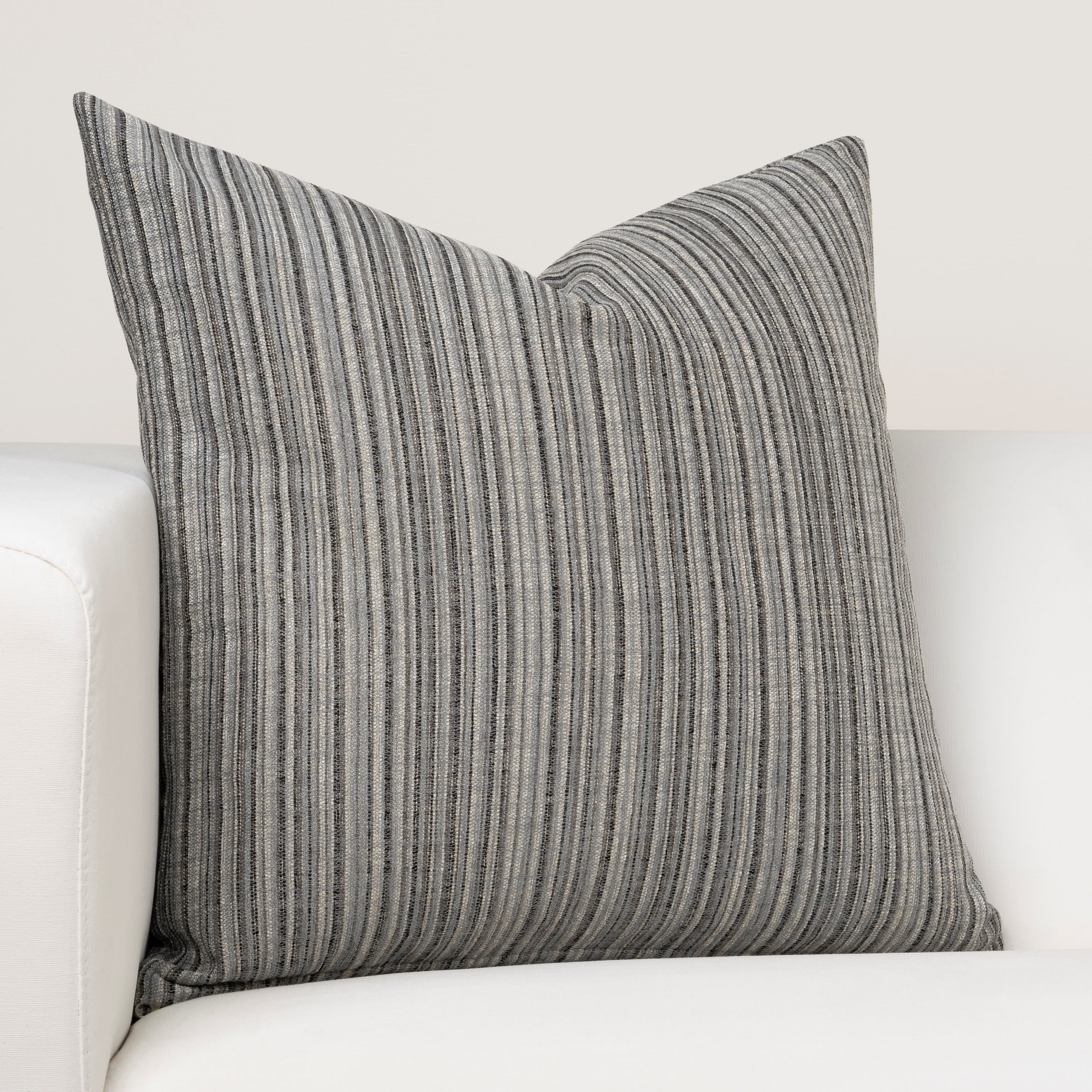 Ernest Hemingway Sandpiper Stripe Slate 16 Designer Throw Pillow