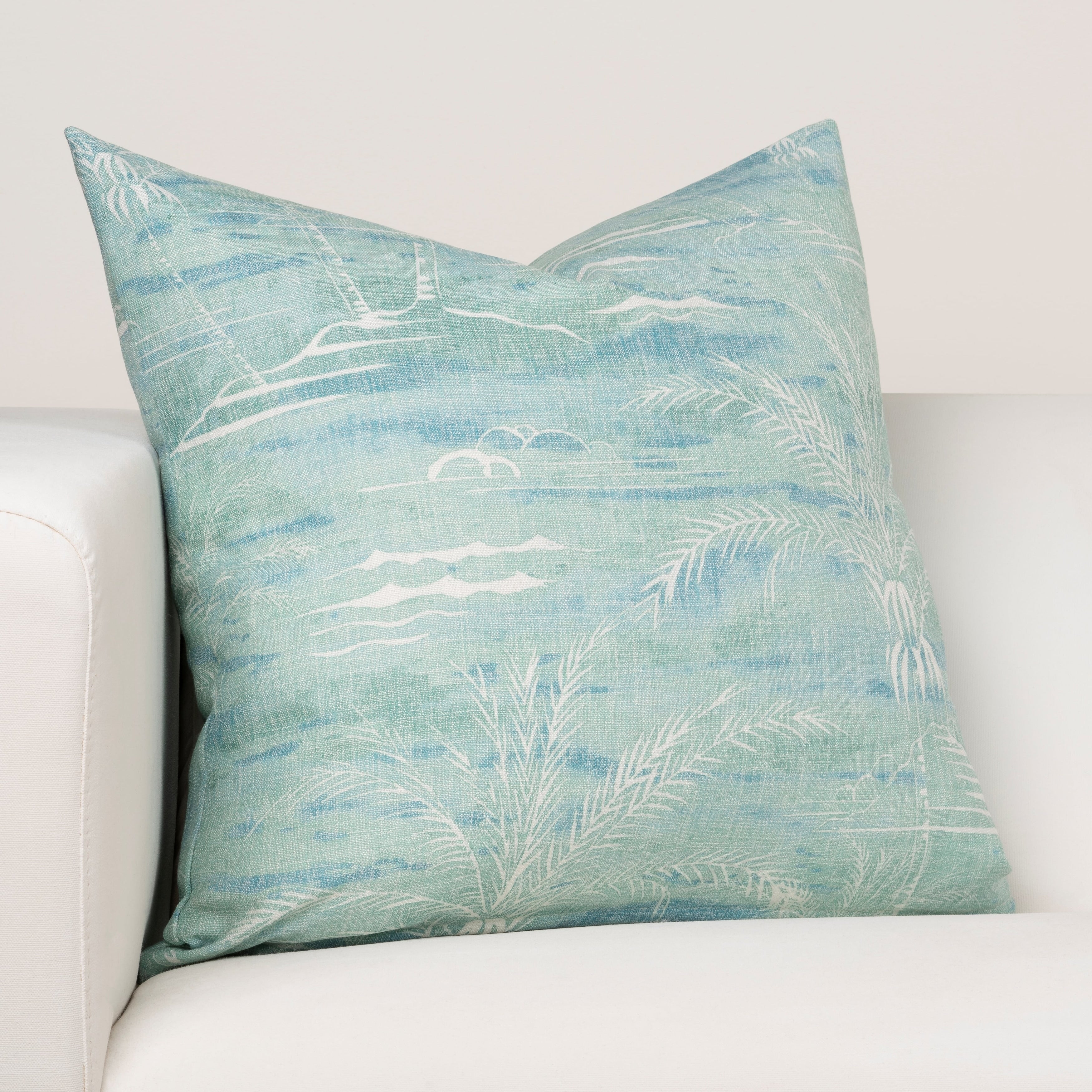 Ernest Hemingway Swept Away 16 Designer Throw Pillow Blue