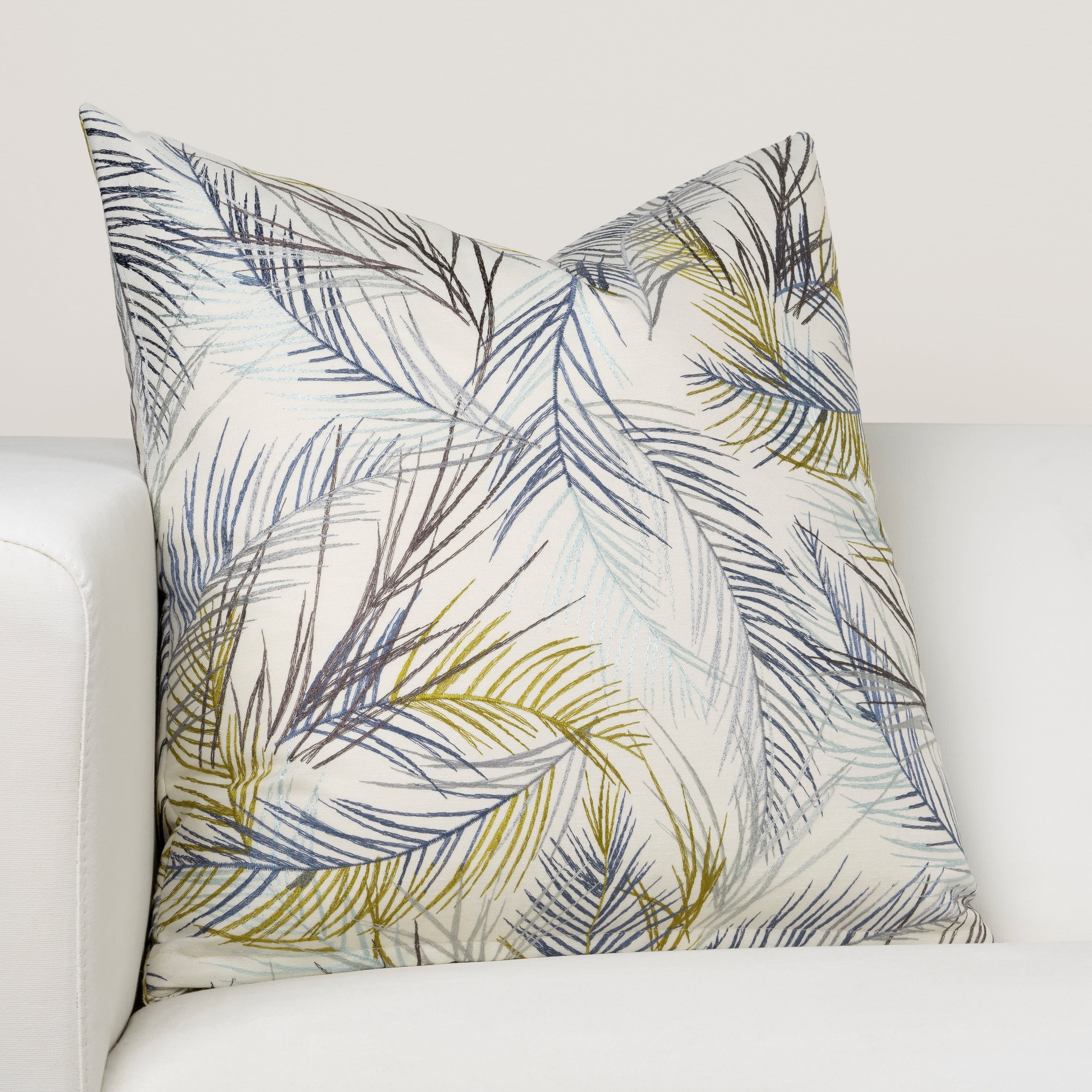 Ernest Hemingway Tropicana 16 Designer Throw Pillow Whie Blue