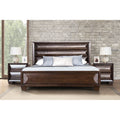 Espresso Finish Solid Wood Bedroom Set Transitional 3Pc