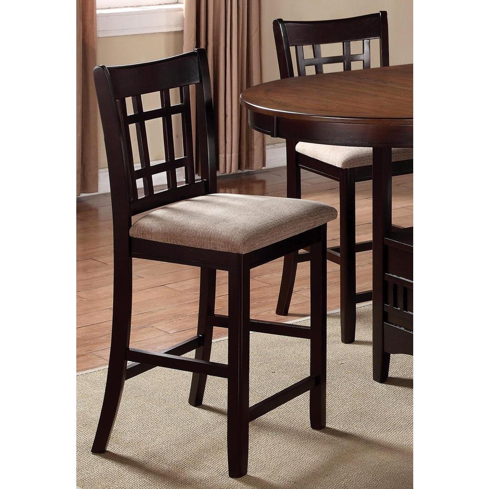 Splendor Espresso Counter Height Dining Stools Set Of 2