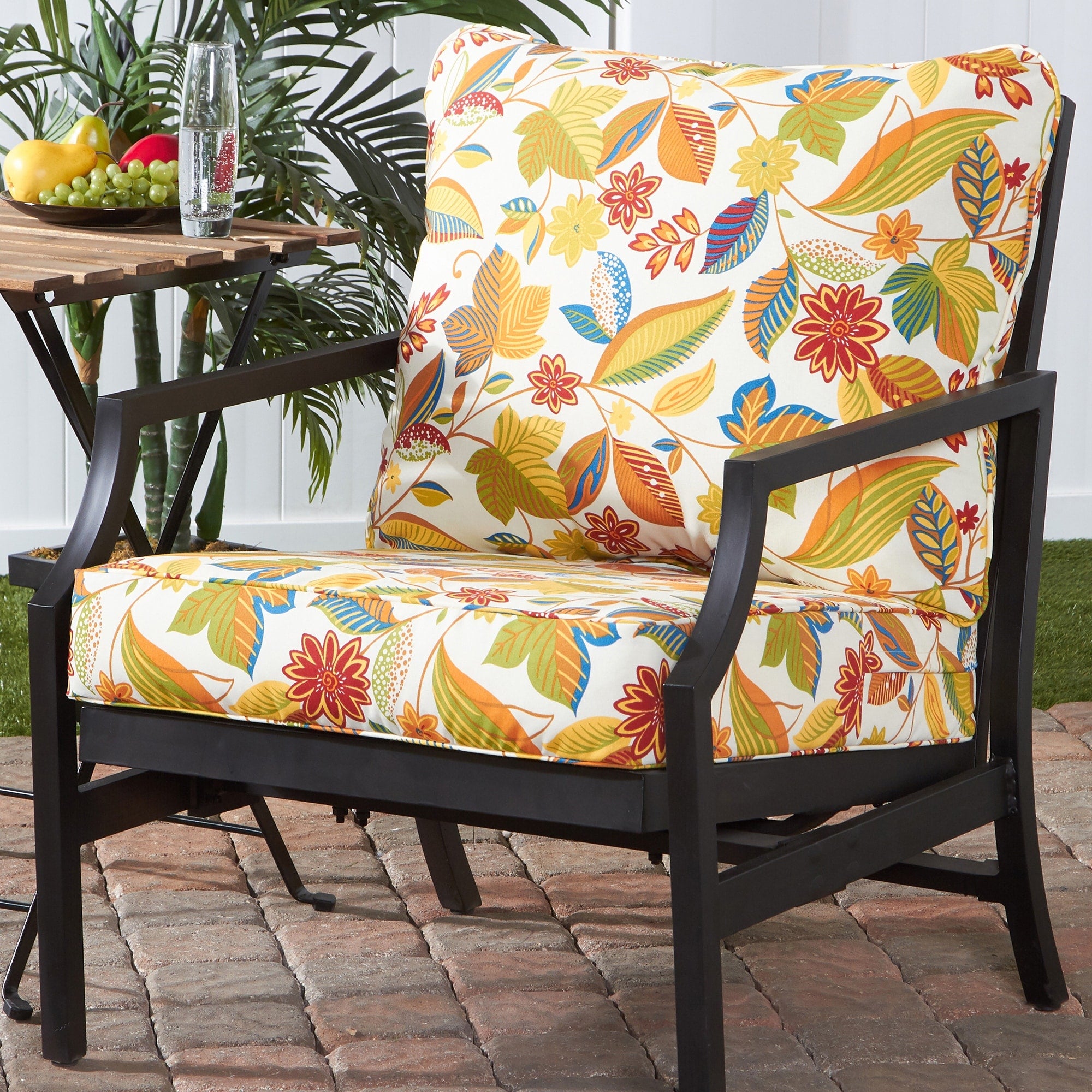 Esprit Floral Outdoor 25 Inch X 47 Inch Deep Seat Cushion Set