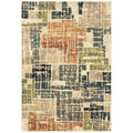 Carson Carrington Igelosa Distressed Patchwork Orange Grey Area Rug