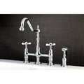 Essex Bridge Kitchen Faucet With Brass Sprayer