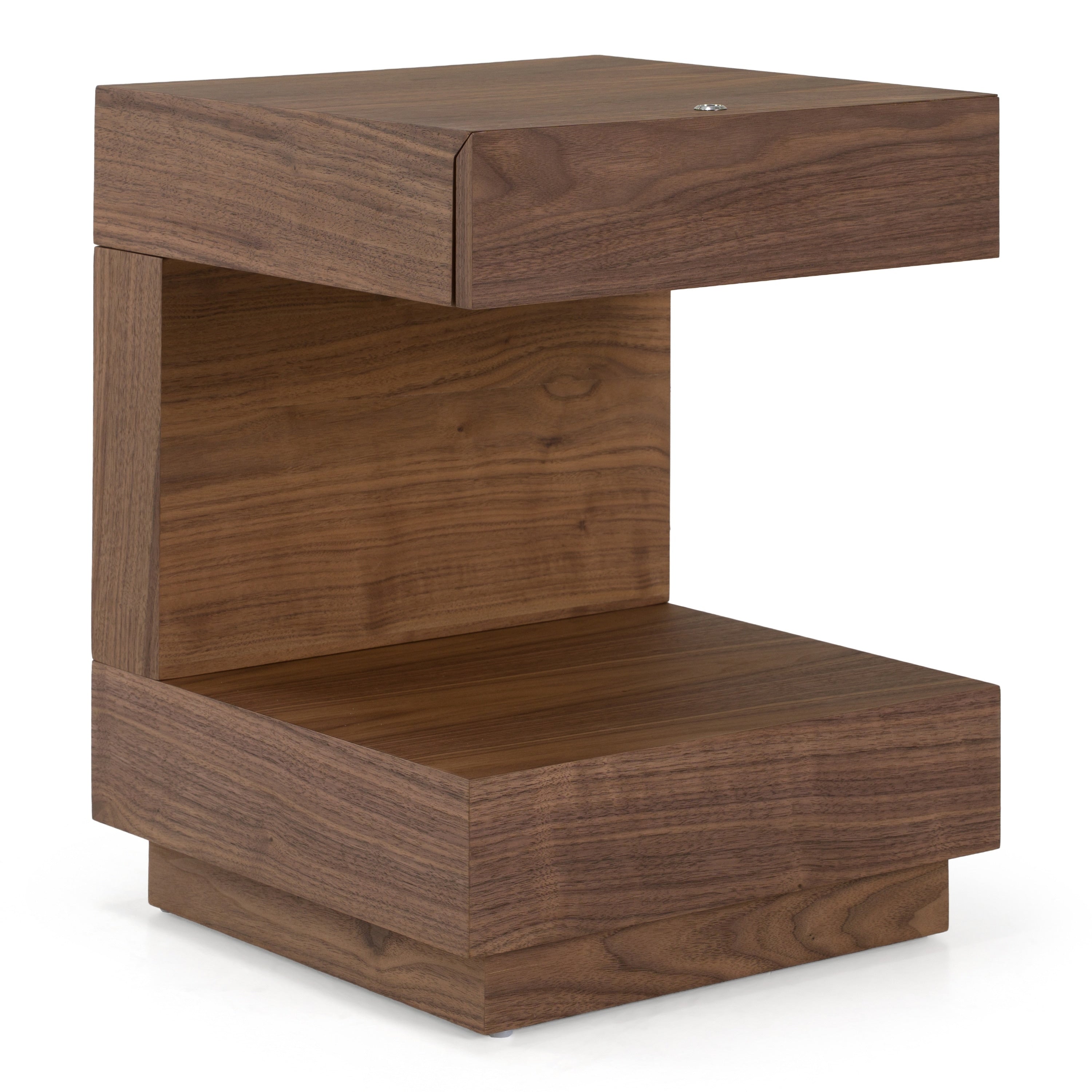 Esso Contemporary Walnut Tall Nightstand