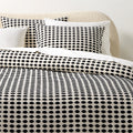 Estela Black and White Organic Cotton King Pillow Shams Set of 2