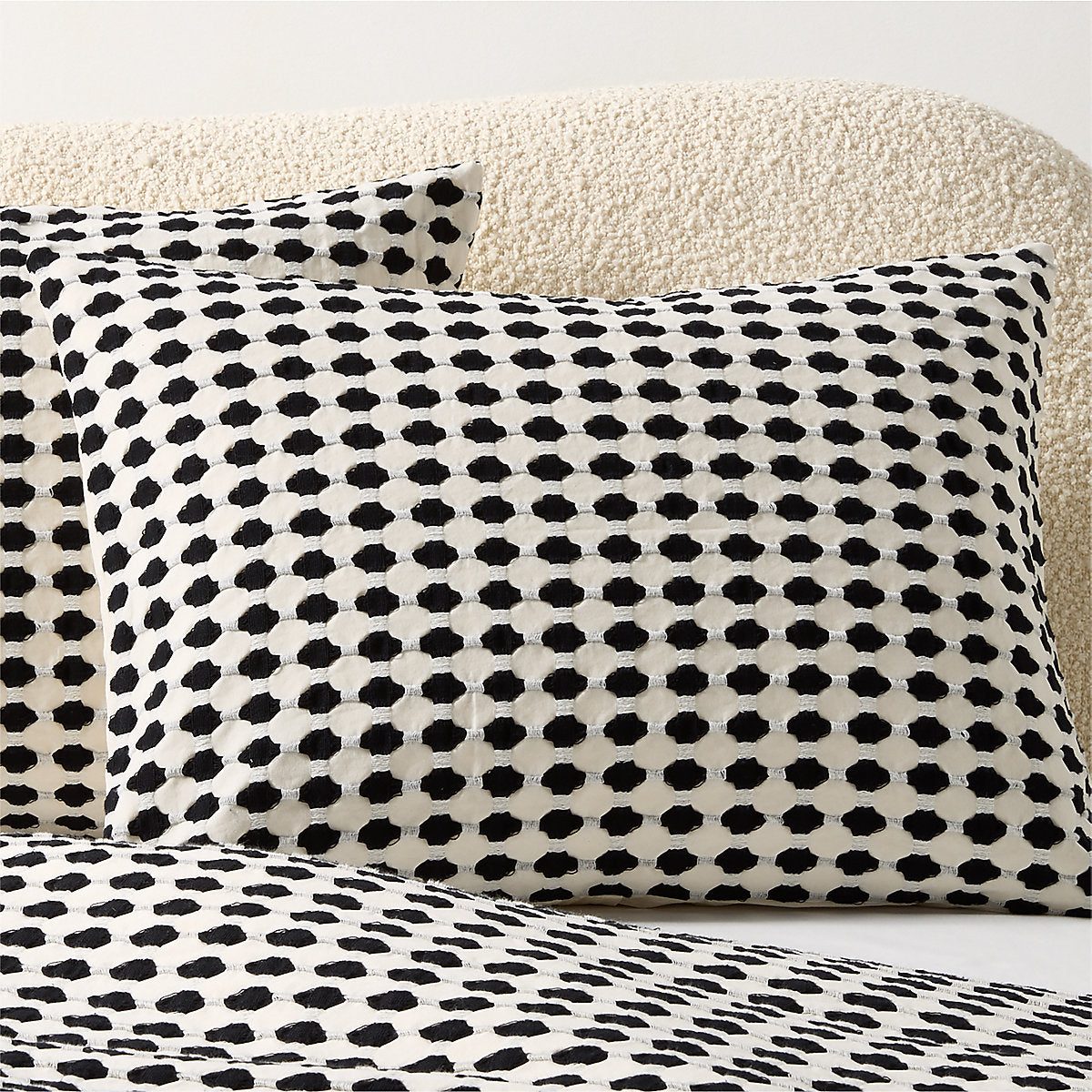 Estela Black and White Full/Queen Organic Cotton Duvet Cover