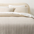 Estela Grey and White Organic Cotton King Pillow Shams Set of 2