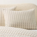 Estela Grey and White Organic Cotton Duvet Cover King