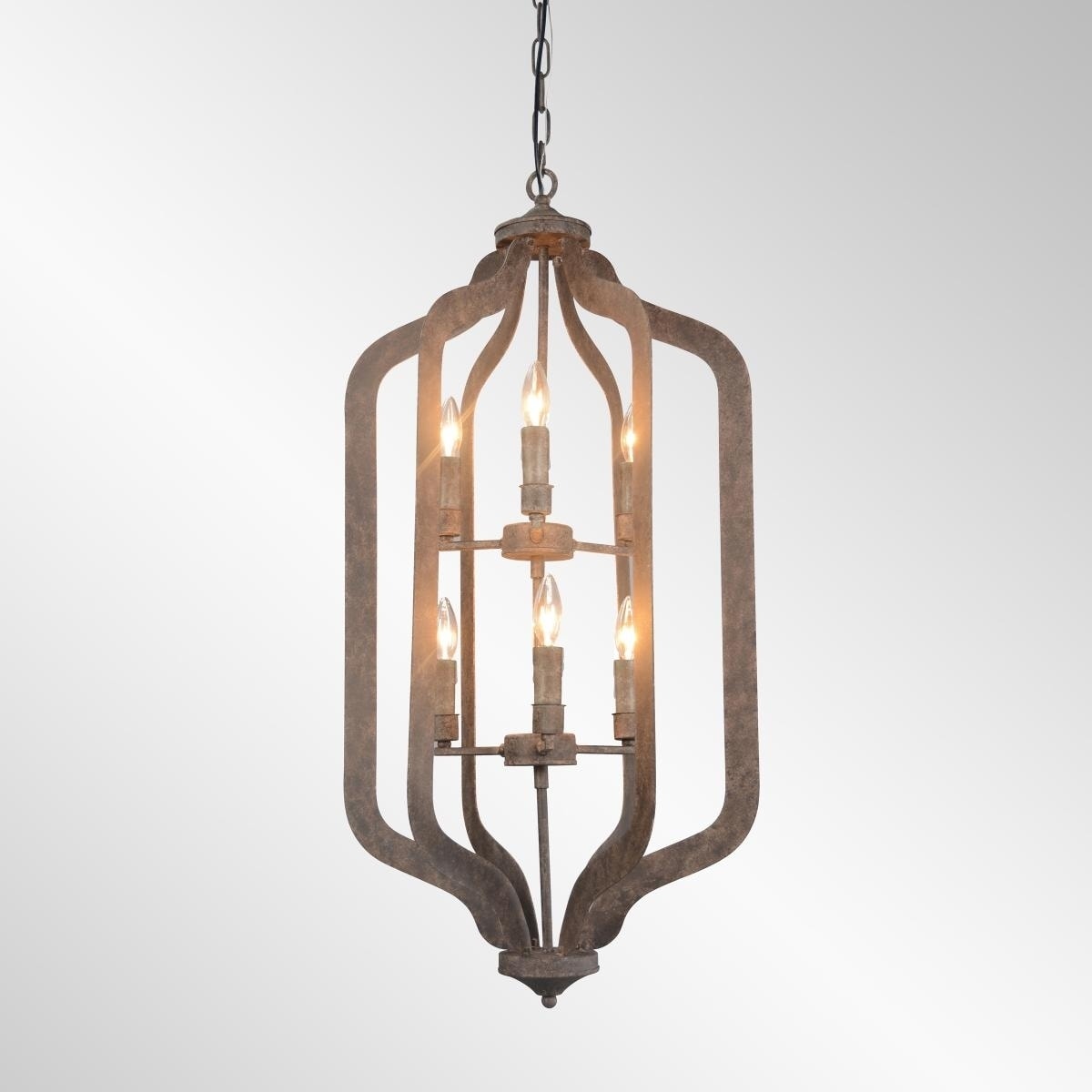 Esther Antique Bronze 6 Light Medium Chandelier By Kosas Home