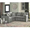 Esty Grey Sectional Sofa Bed With Queen Gel Memory Foam Mattress